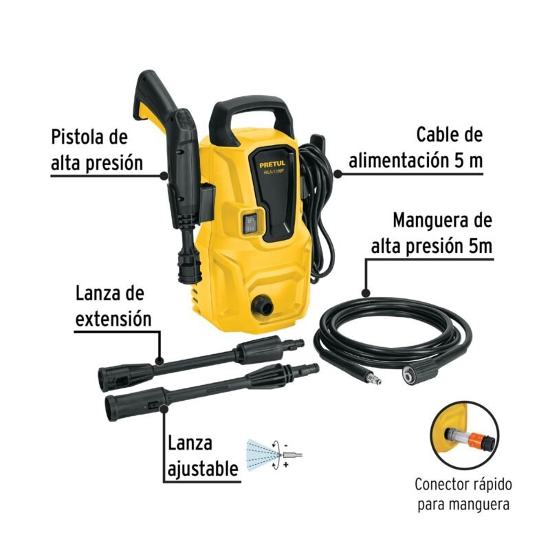 6871c49557da6b95a3b060c4.jpg Código: 29004 Hidrolavadora eléctrica 1350 PSI, Pretul HILA-1350P